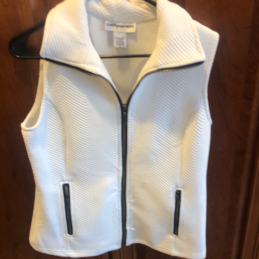 Black and white vest